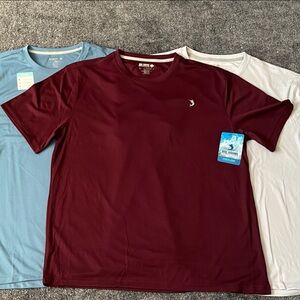 Reel Legends Maroon and Gray and Blue Short Sleeve Tee